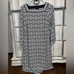 Talbots geometric pattern women’s shift dress